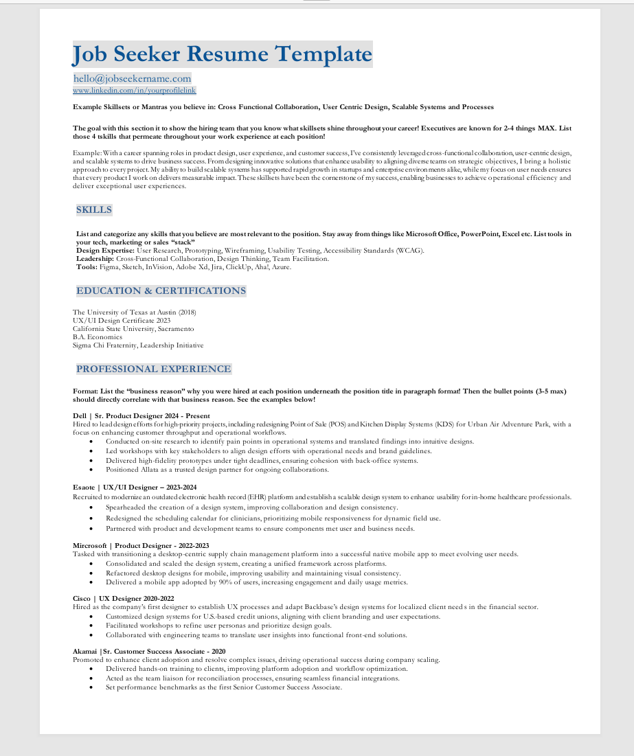Resume Template